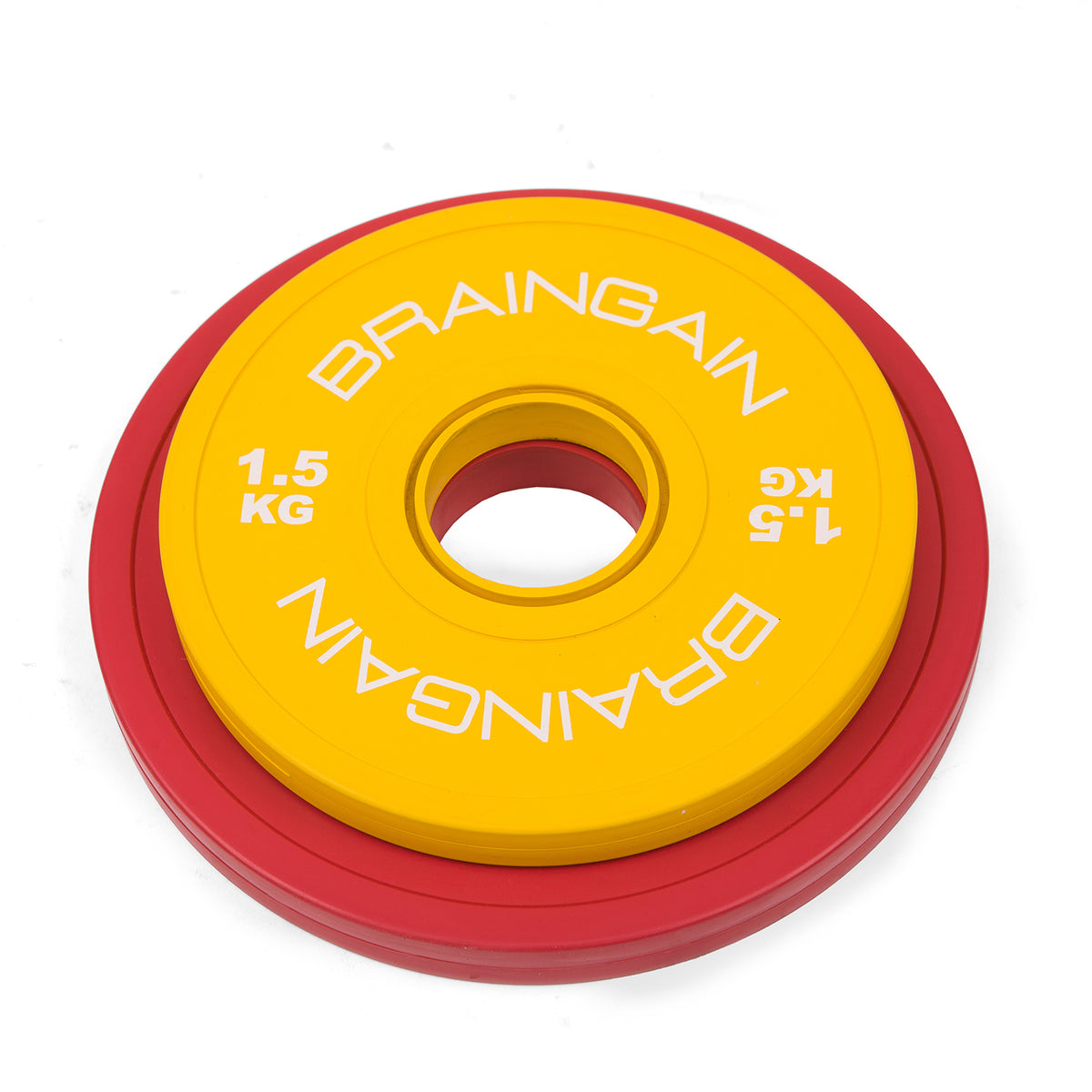 Fitnessstudio Gewichte BRAINGAIN Olympische Hantelscheiben - Bumper Plates 1 ,5-25kg Für Krafttraining Langhantel Set