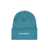 Airforce Blue BRAINGAIN GOOD VIBES ONLY BEANIE (2nd)