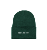 Bottle Green BRAINGAIN GOOD VIBES ONLY BEANIE (2nd)