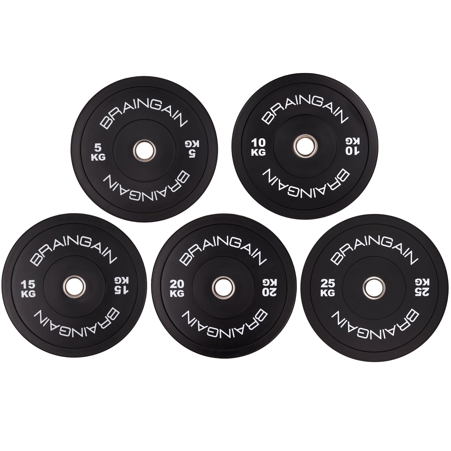 Black HD Bumper Weight Plates Rubber 5kg to 25kg