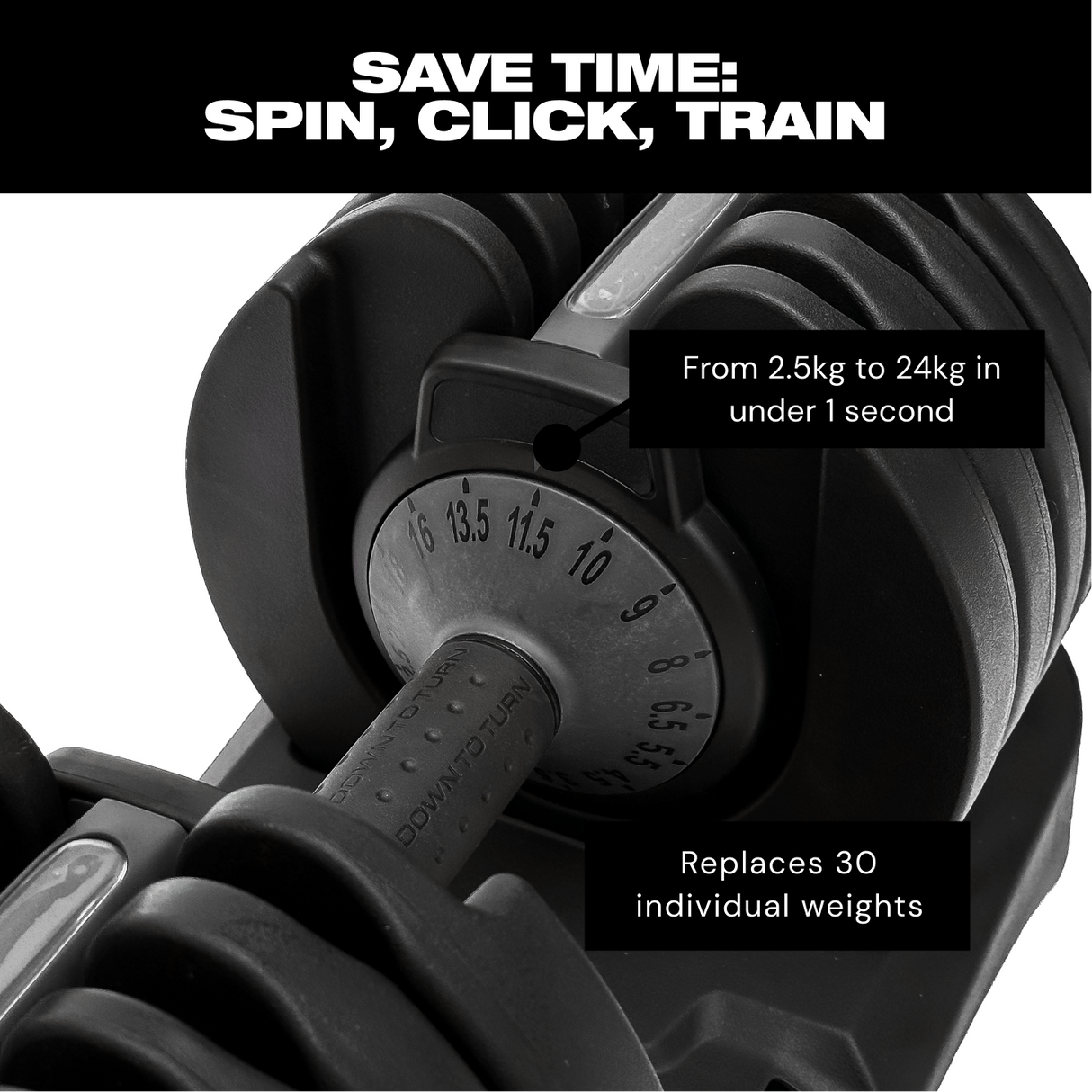 SmartBells® 24kg Adjustable Dumbbells