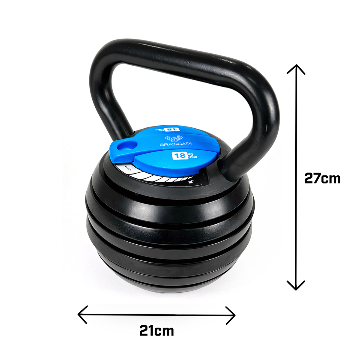 BRAINGAIN | 18kg Adjustable Kettlebell | Home Workout Equipment BRAINGAIN | 18kg Adjustable Kettlebell | Home Workout Equipment