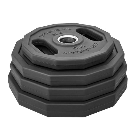 12 Sided HD Bumper Weight Plates Rubber - 5kg to 25kg