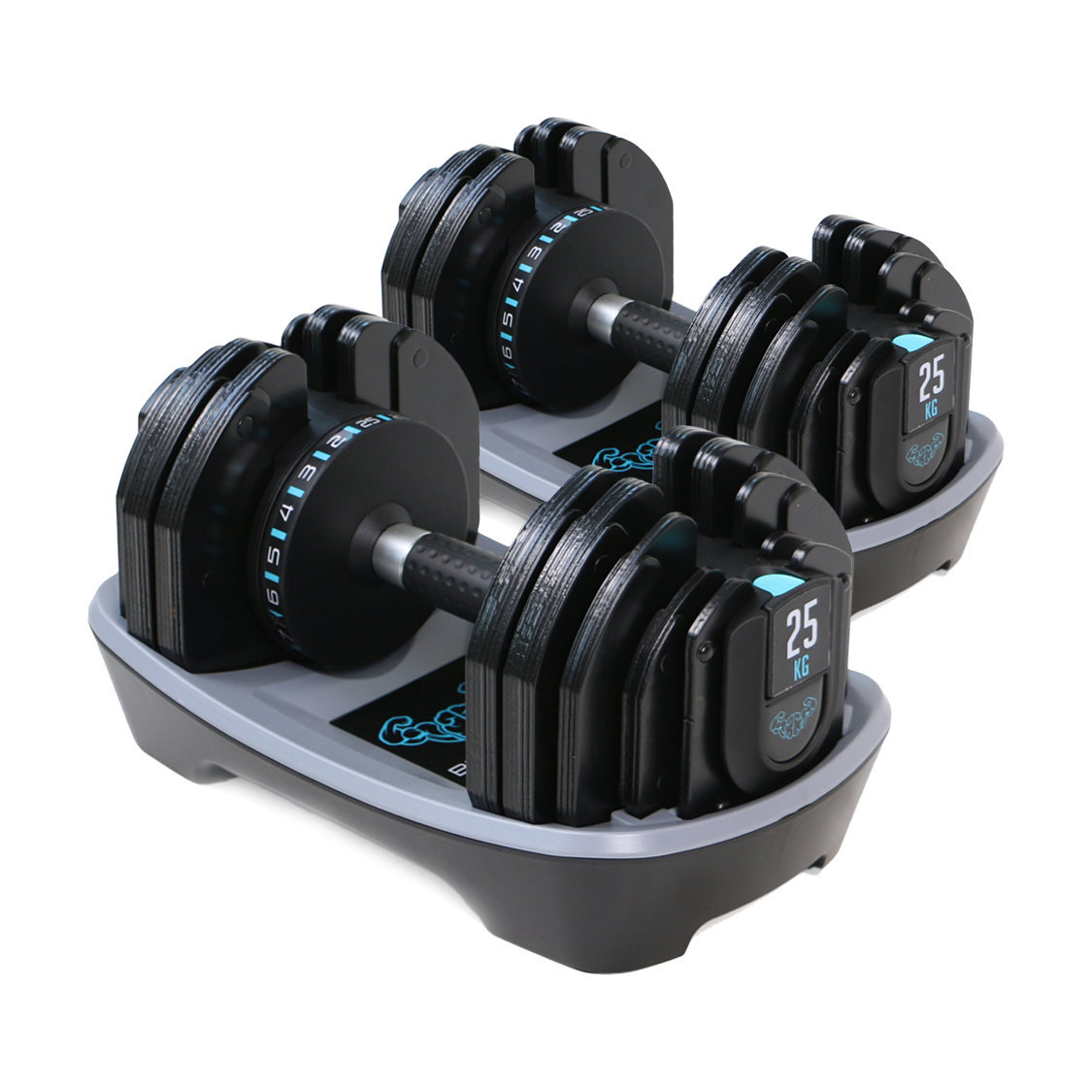 25kg Adjustable Dumbbell Pair 1kg 2kg increment