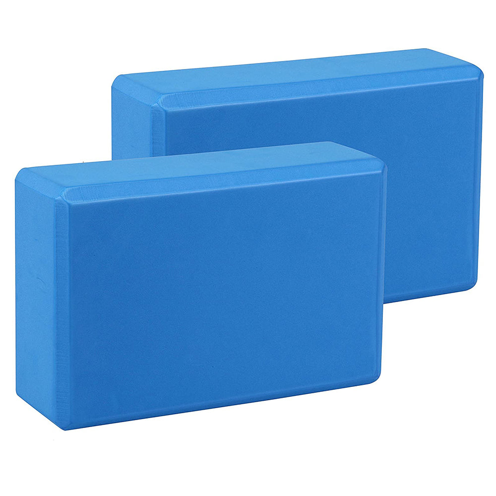 Yoga Blocks Foam (2 piece) - BLUE / BLACK